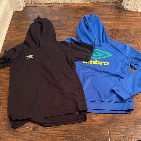 Umbro Black and Blue Hooded Tops - Picture 1 of 4